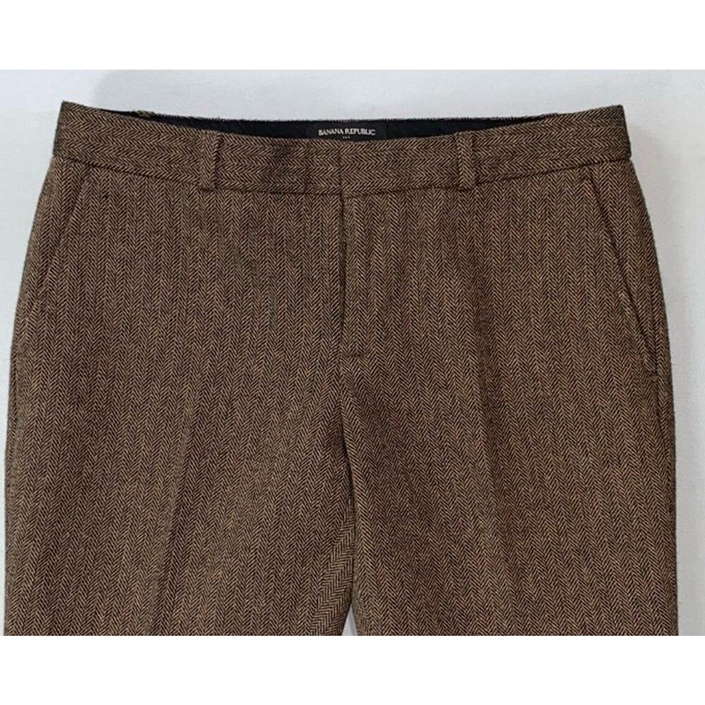 Banana Republic Reegan Fit Wool Blend Lined Flannel Dress Pants. Women's 4P, EUC - Picture 6 of 9